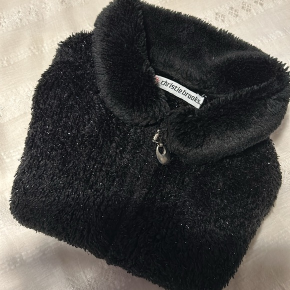 Girls Christie Brooks Black Sparkle Sweater - Picture 7 of 7